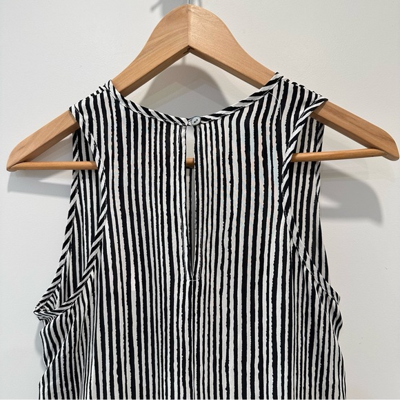 NWT Amour Vert Cortney Washable Silk Ink Striped Midi Dress Size S - Picture 9 of 10